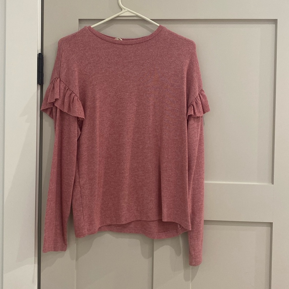 Ruffle pink Zara top